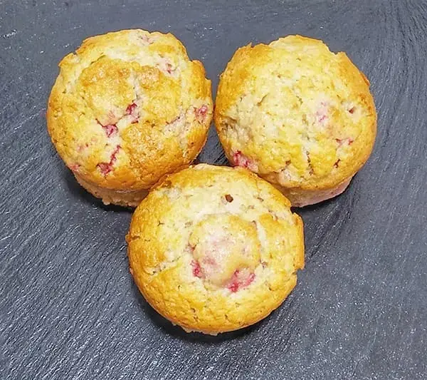 Muffins de frambuesas caseros
